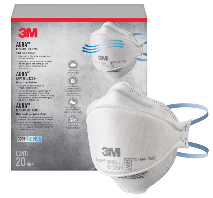 3M Aura Particulate N95 Respirator 9205+ 20 Count