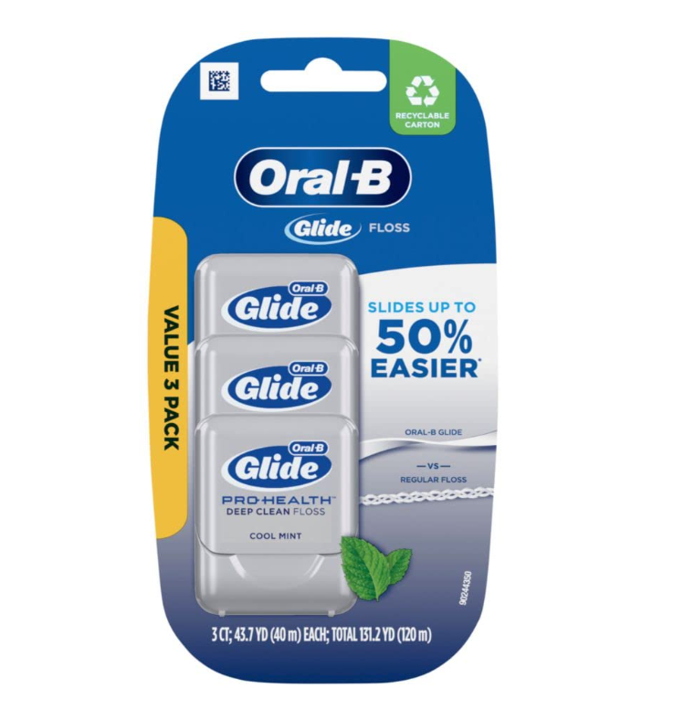 Hilo dental Oral-B Glide Pro-Health, limpieza profunda, sabor a menta fresca, 40 m