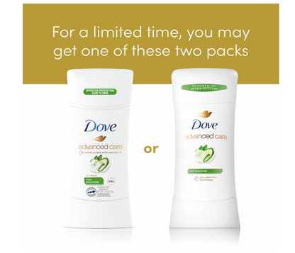 Dove Advanced Care Antiperspirant Deodorant Stick Cool Essentials 4 ct 2.6 oz