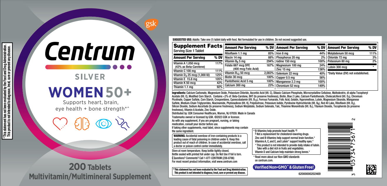 Centrum Silver Women's Multivitamin for Women 50 Plus 20 Tablets