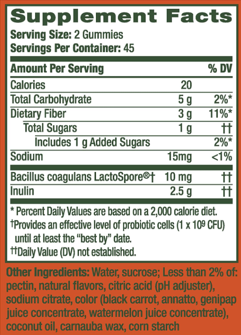 Align DualBiotic Prebiotic 90 Gummies