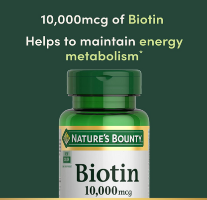 Nature's Bounty Biotin 10000 mcg 120 softgels