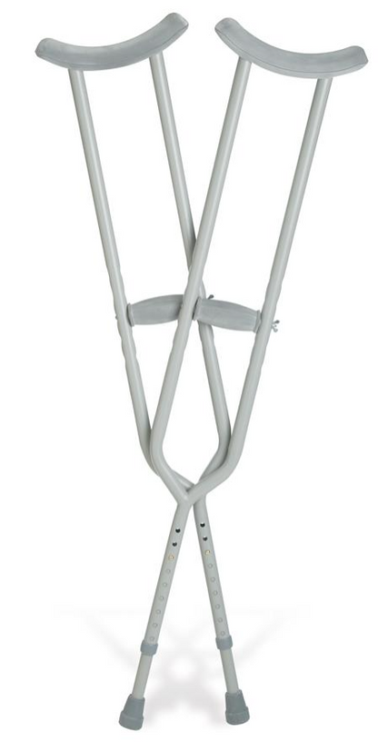 MEDLINE Adult Bariatric Steel Push-Button Crutches