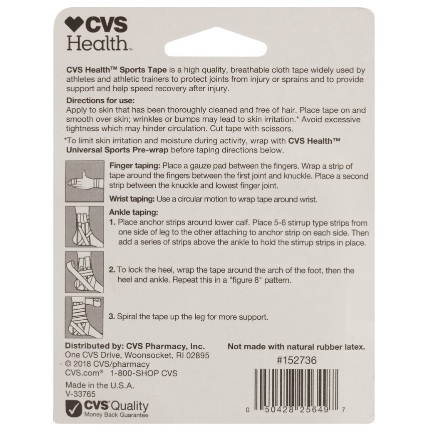 CVS Health Sports Tape, 1 Pack