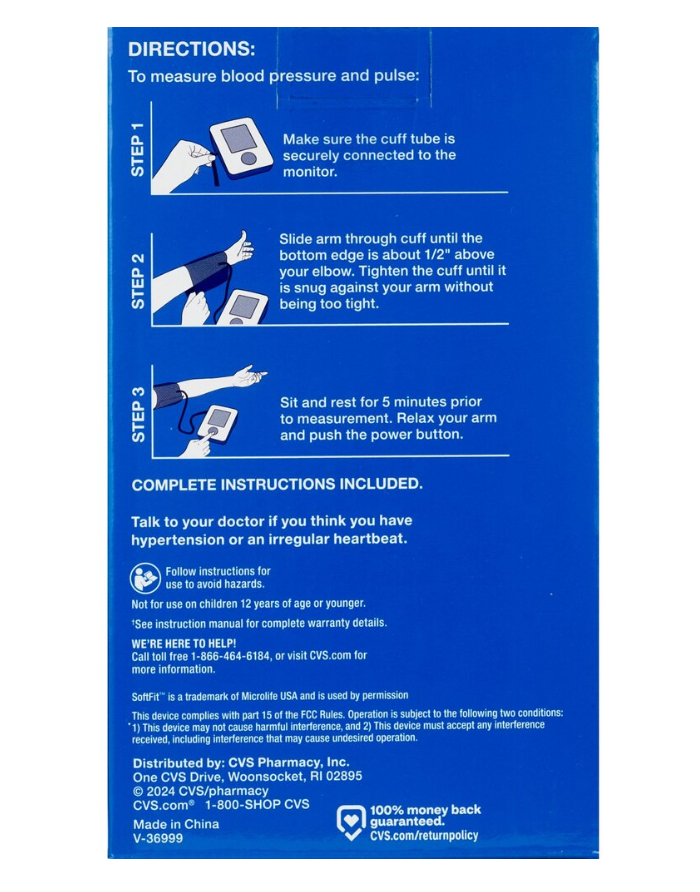 CVS HEALTH S100 Blood Pressure Monitor