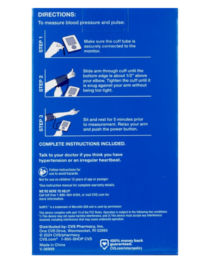 CVS HEALTH S100 Blood Pressure Monitor