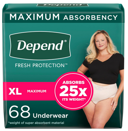 Depend Fresh Protection Underwear for Women