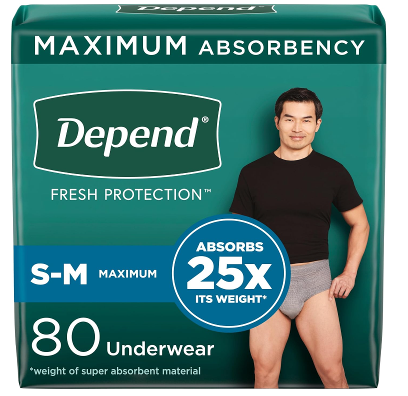 Depend Fresh Protection Adult Incontinence Underwear for Men, Disposable