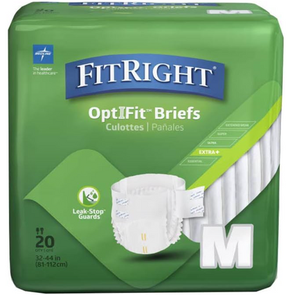 Medline FitRight OptiFit Ultra Disposable Brief 20Ct