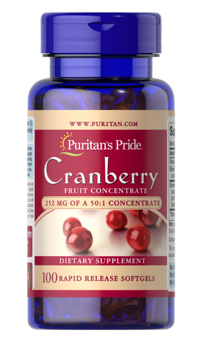 Puritan's Pride Triple Strength Cranberry Fruit Concentrate 252 mg