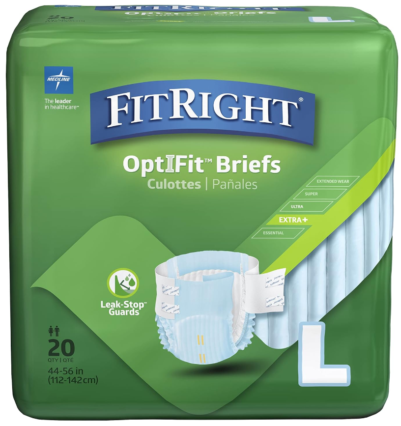 Medline FitRight OptiFit Ultra Disposable Brief 20Ct