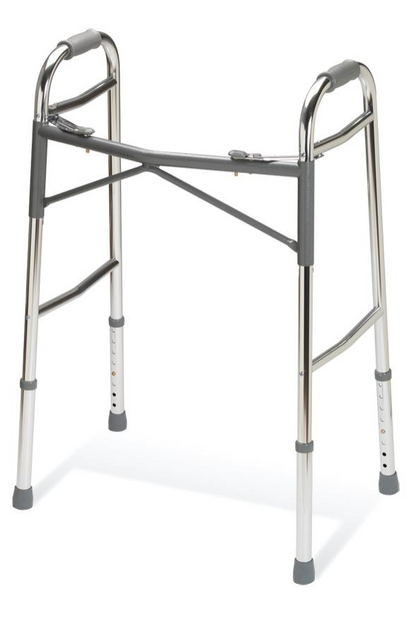 MEDLINE Adult Heavy-Duty 2-Button Folding Walkers