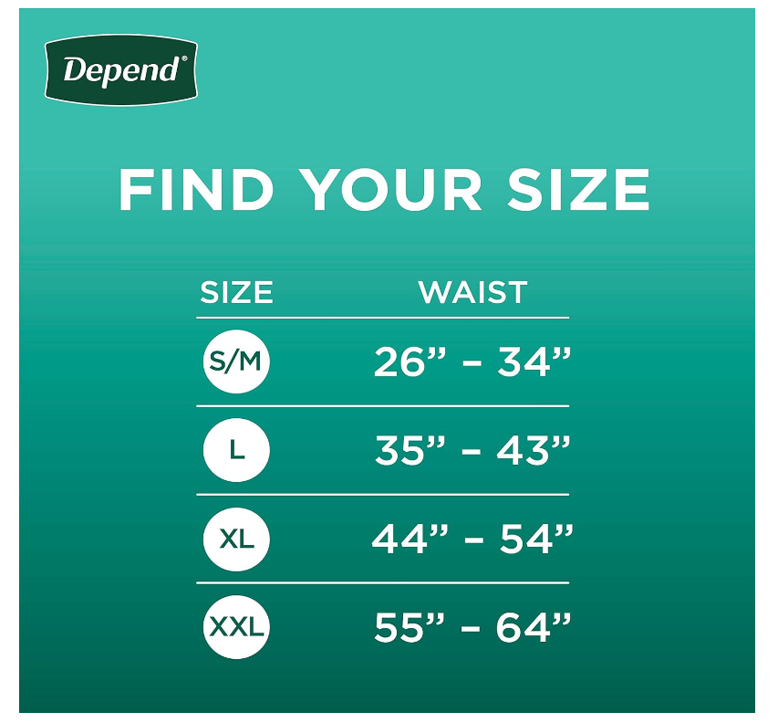 Depend Fresh Protection Adult Incontinence Underwear for Men, Disposable