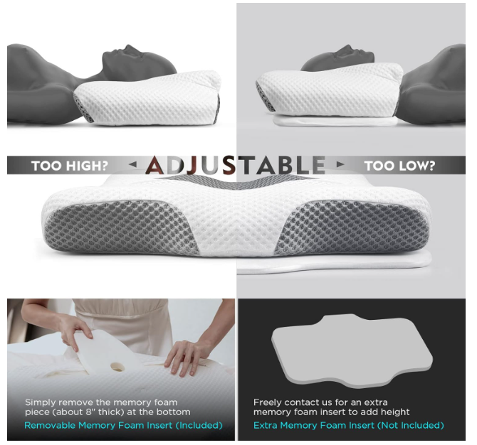 OSTEO Contour Memory Foam Pillow Neck Pain Relief