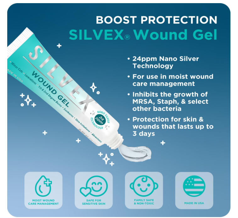 Gel para heridas Silvex 0,50 oz 