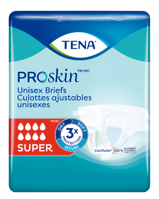 TENA PROskin Super Briefs Incontinence Unisex Adult Diapers Maximum Absorbency