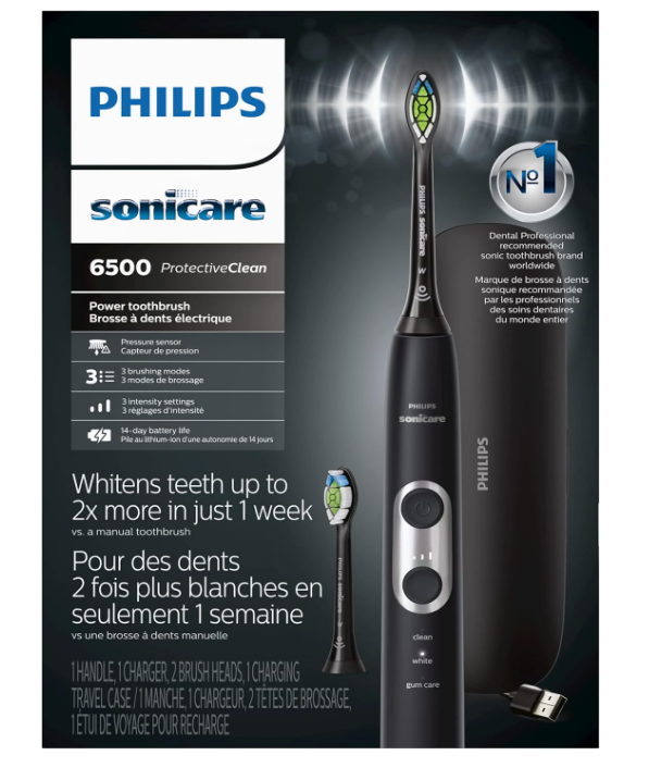 PHILIPS Sonicare ProtectiveClean Electronic Toothbrush 6500 Black