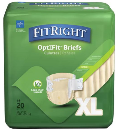 Medline FitRight OptiFit Ultra Disposable Brief 20Ct