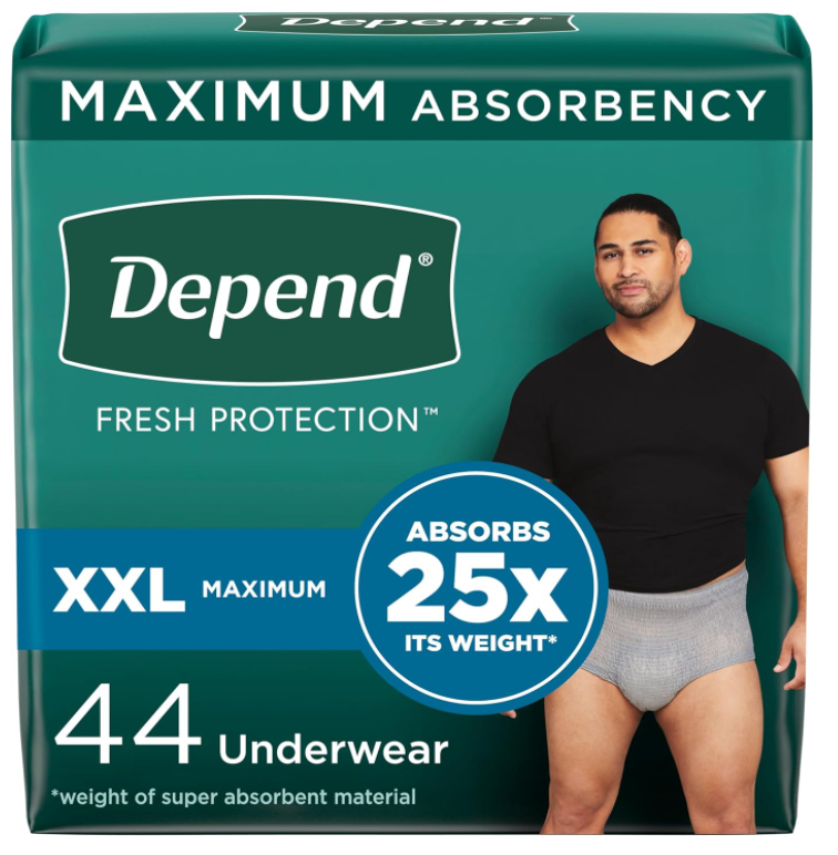 Depend Fresh Protection Adult Incontinence Underwear for Men, Disposable